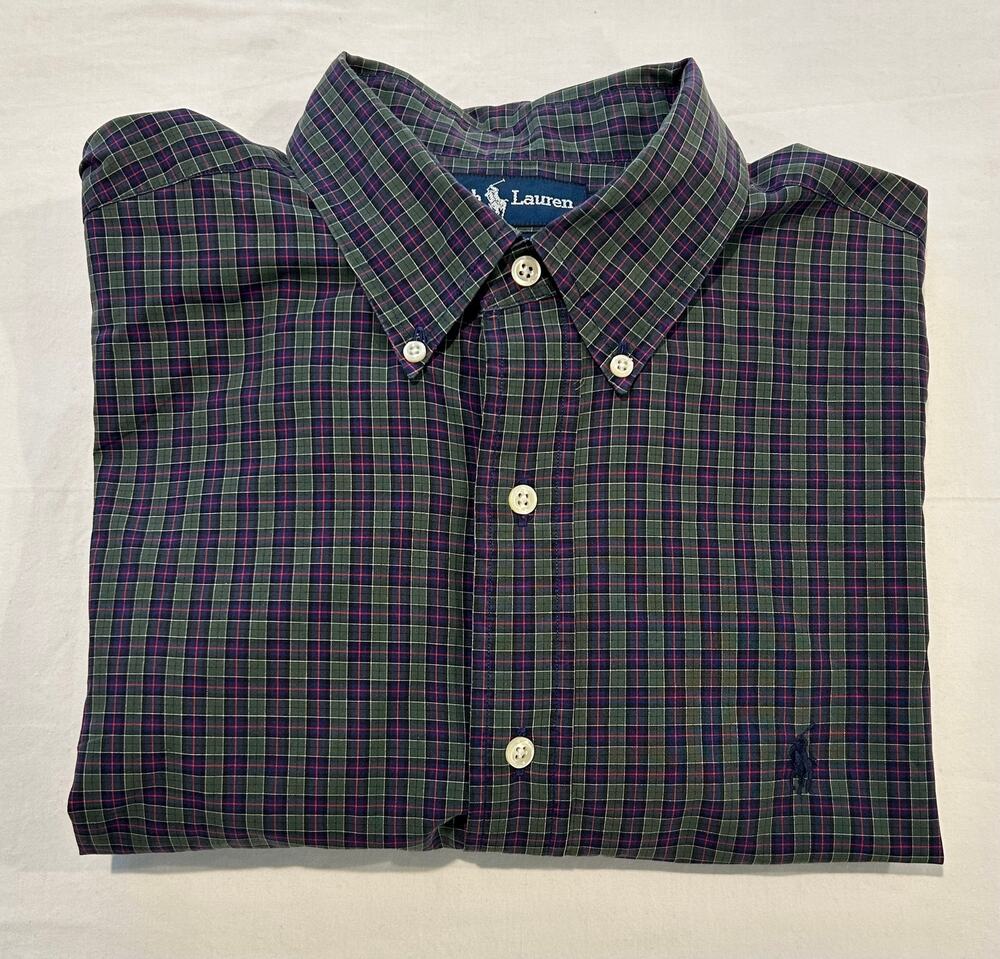 Navy and Green Polo by Ralph Lauren Button Down
